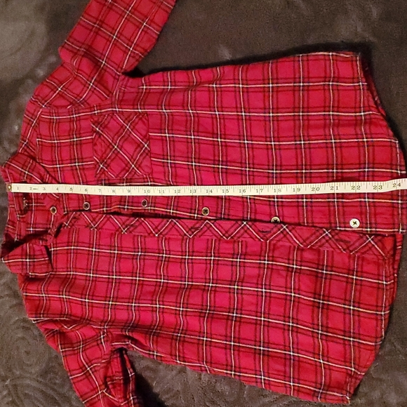 Girls Forever 21 red flannel long-sleeve - Picture 4 of 7
